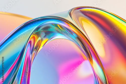 Abstract rainbow background design, 3d rendering