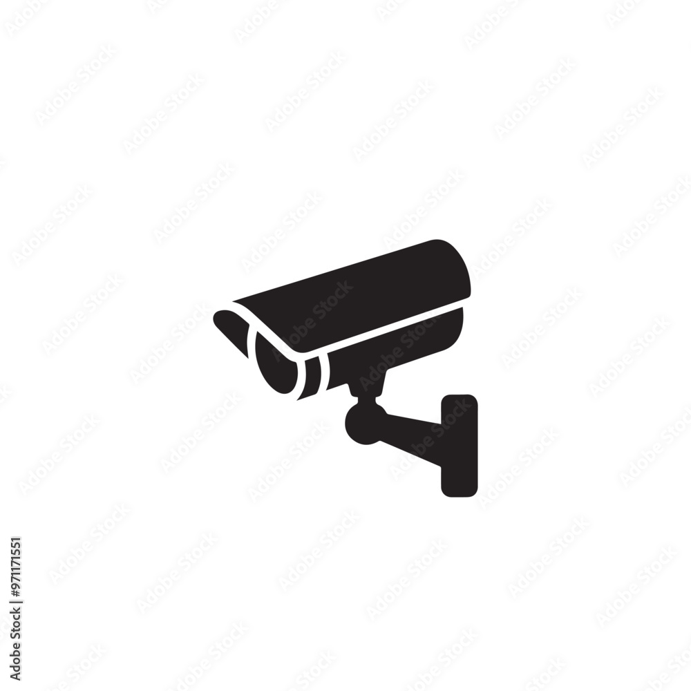 CC tv camera silhouette. CC camera logo, icon vector design isolated on white backgorund. CC tv camera silhouette. CC camera logo, icon vector design isolated on white backgorund.