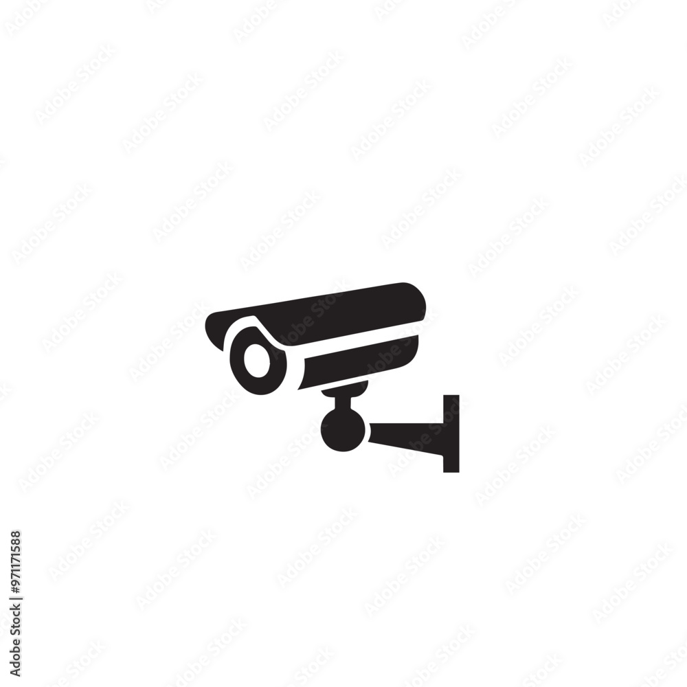 CC tv camera silhouette. CC camera logo, icon vector design isolated on white backgorund. CC tv camera silhouette. CC camera logo, icon vector design isolated on white backgorund.