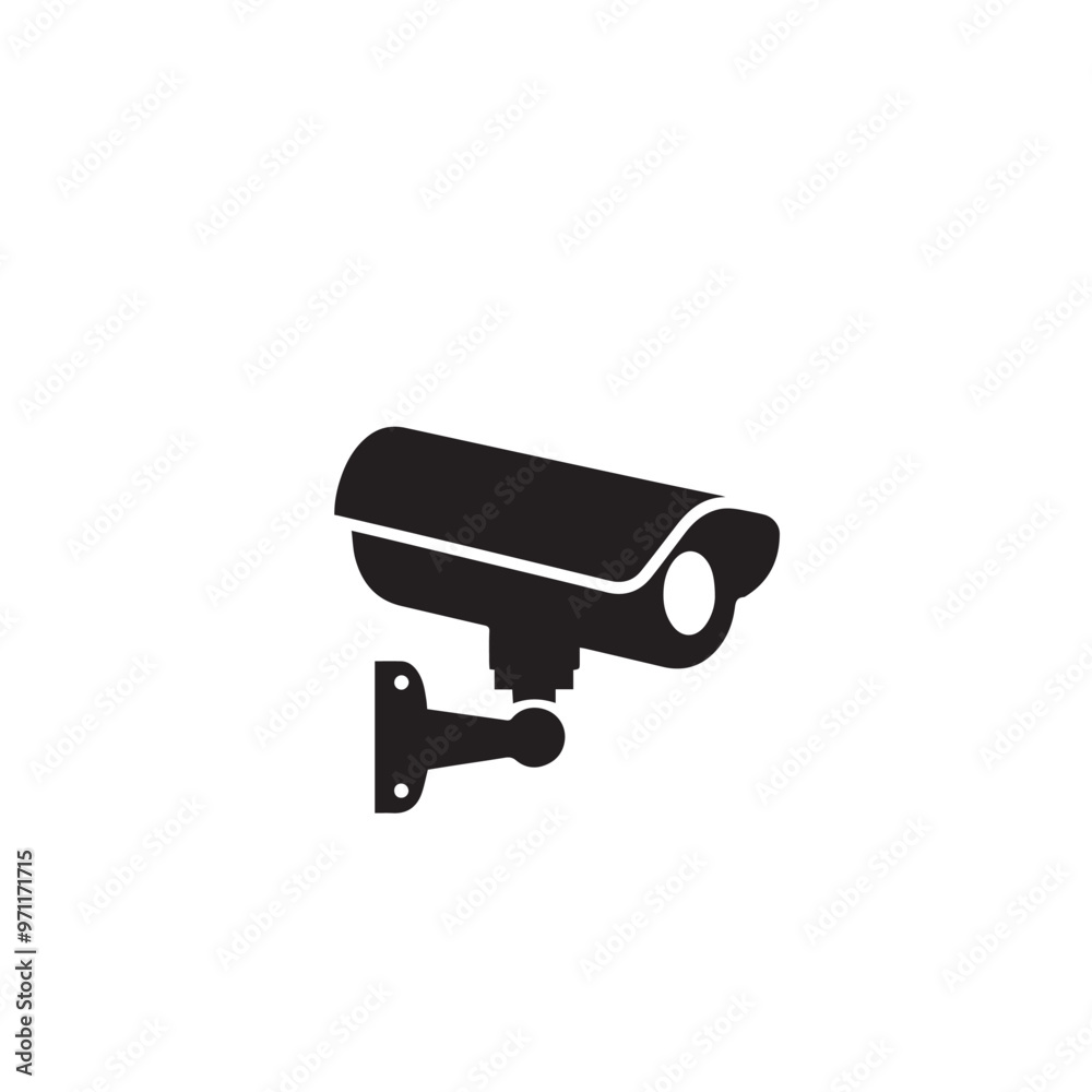CC tv camera silhouette. CC camera logo, icon vector design isolated on white backgorund. CC tv camera silhouette. CC camera logo, icon vector design isolated on white backgorund.