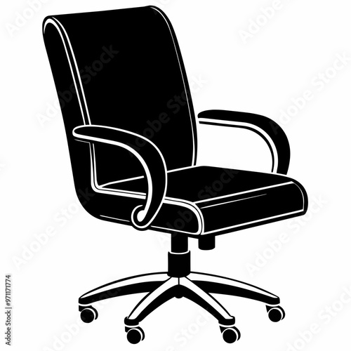 black office armchair