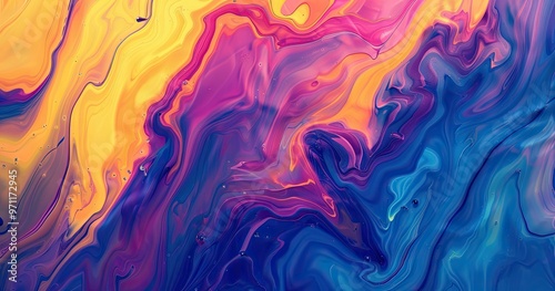 A vibrant abstract swirl of colors blending seamlessly, creating a dynamic and artistic visual experience.