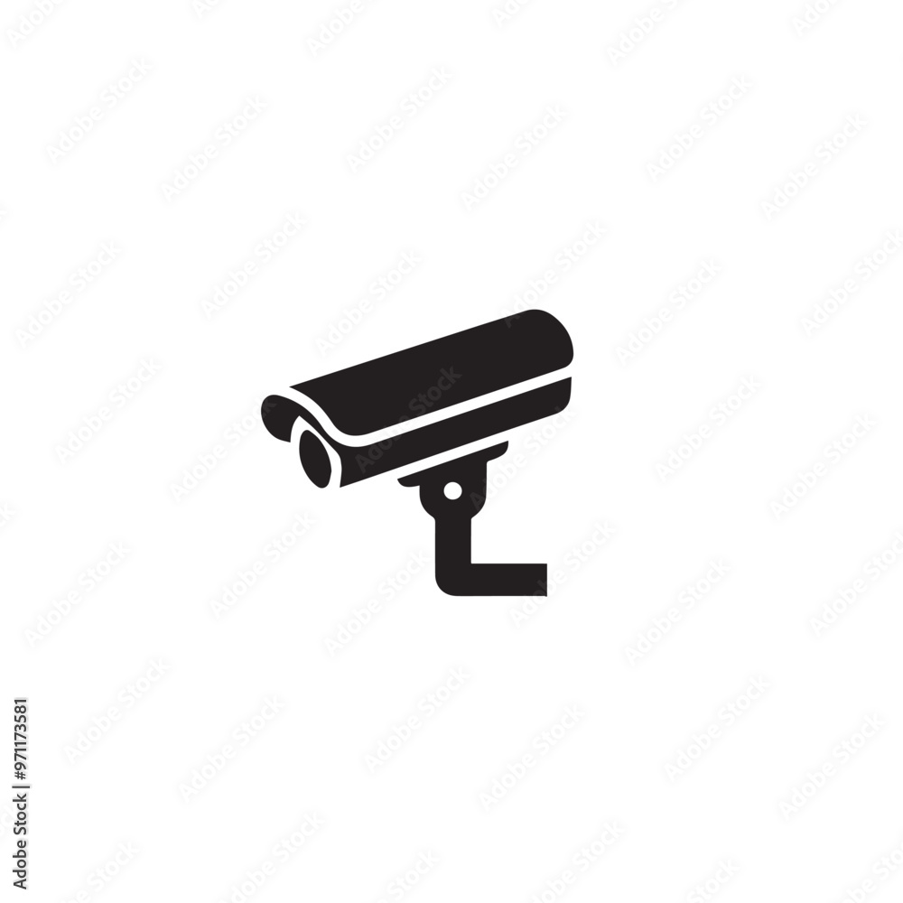 CC tv camera silhouette. CC camera logo, icon vector design isolated on white backgorund. CC tv camera silhouette. CC camera logo, icon vector design isolated on white backgorund.