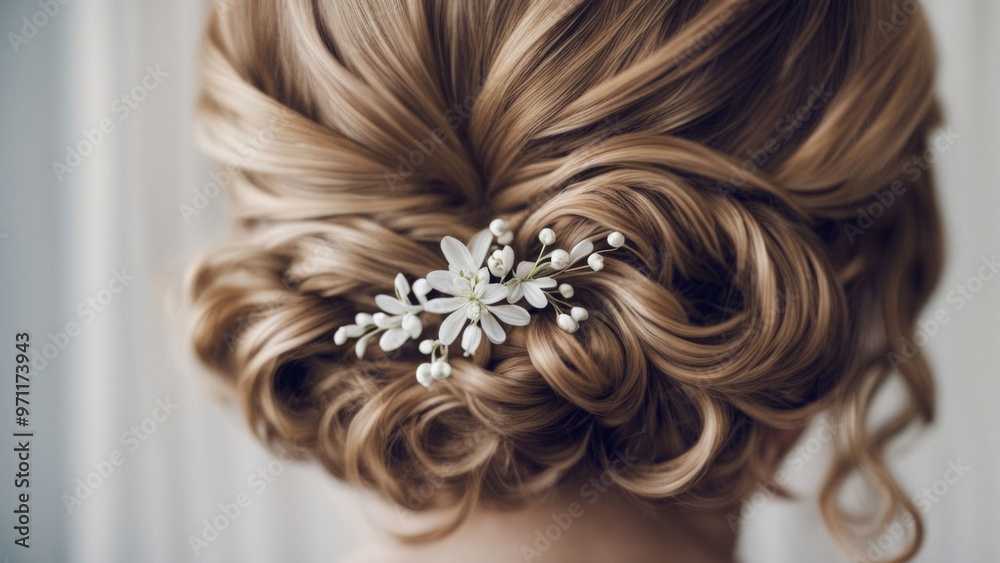 Obraz premium wedding hairstyle, close-up