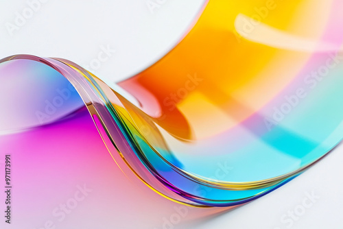 Abstract rainbow background design, 3d rendering