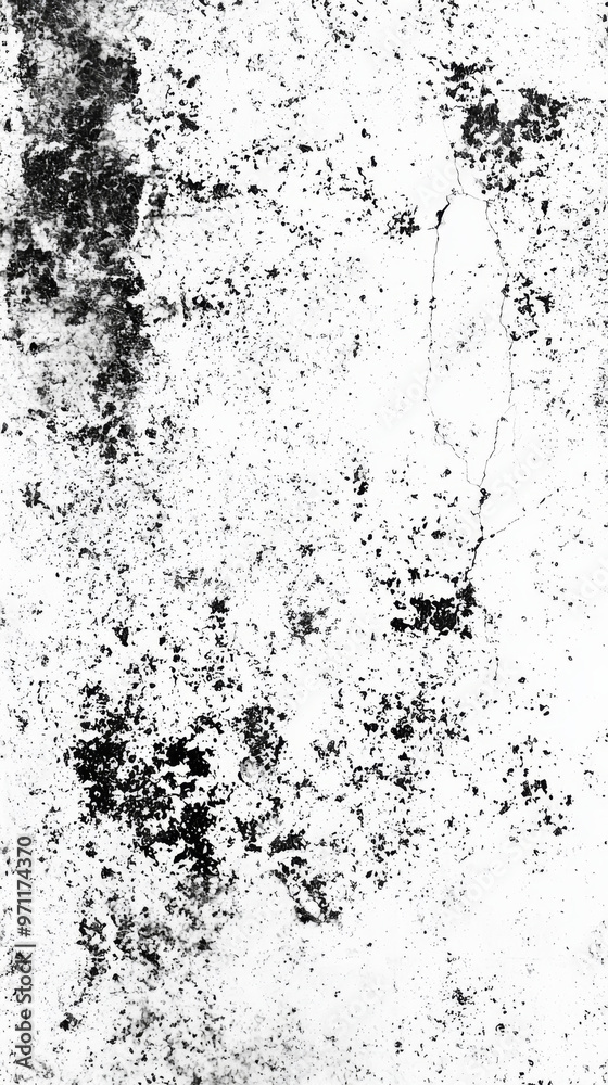 Fototapeta premium A black and white photo of a wall with a lot of dirt and grime