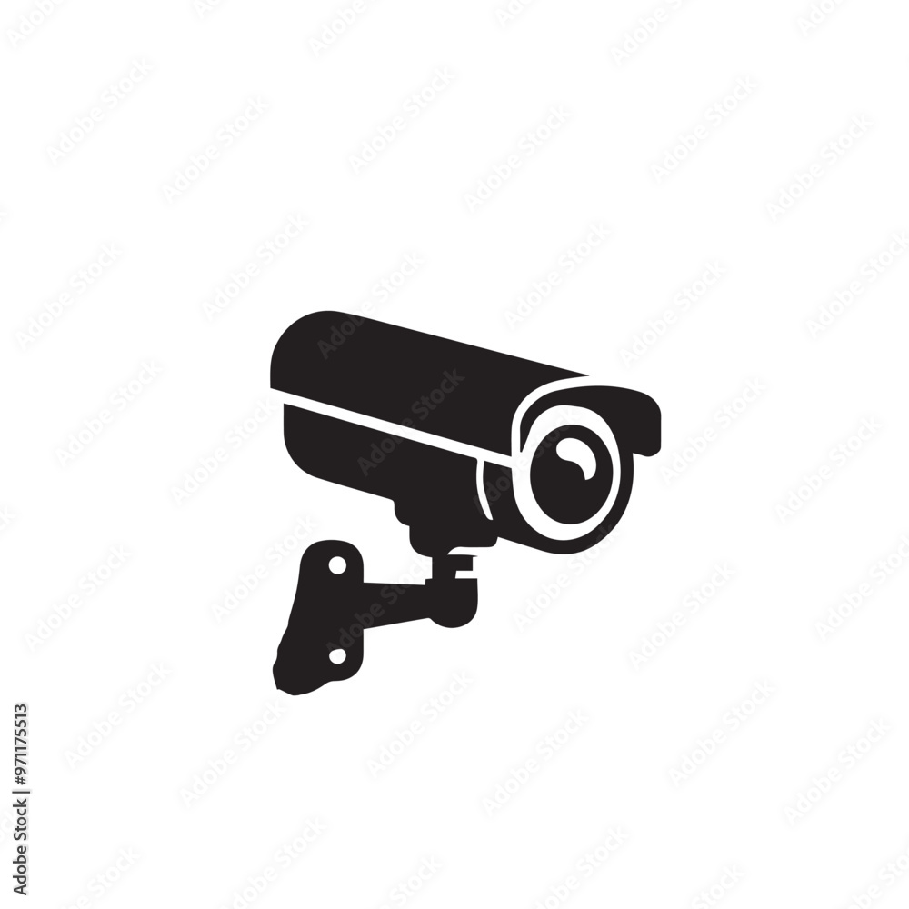 CC tv camera silhouette. CC camera logo, icon vector design isolated on white backgorund. CC tv camera silhouette. CC camera logo, icon vector design isolated on white backgorund.