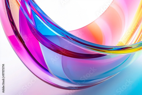 Abstract rainbow background design, 3d rendering