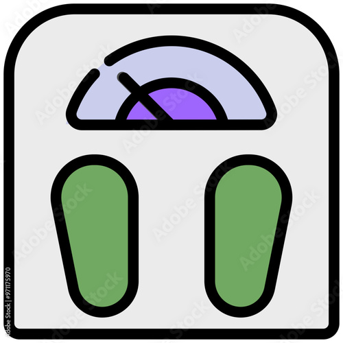weighing scale filled line icon