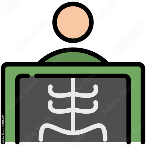 radiology filled line icon