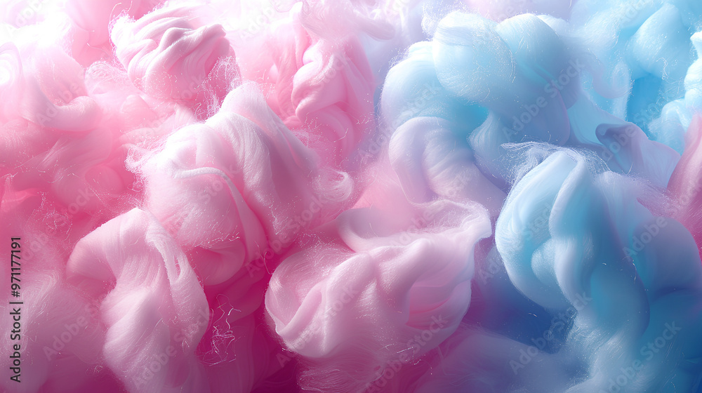 Obraz premium A colorful cloud of pink and blue smoke