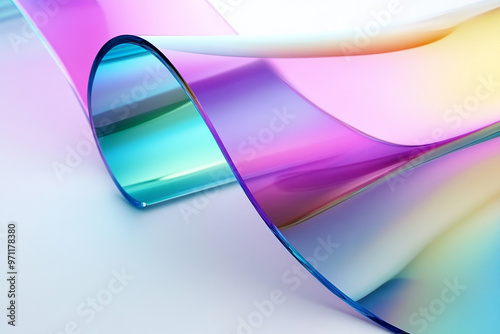 Abstract rainbow background design, 3d rendering