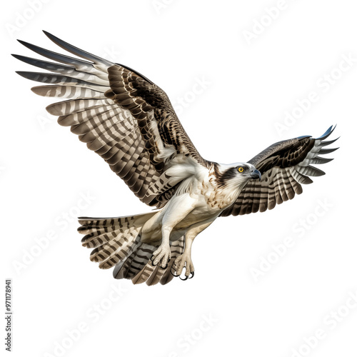 osprey in flight transparent background