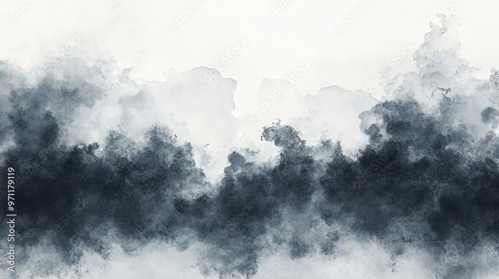 White and dark gray watercolor blend with seamless transitions, offering a balanced, modern design ideal for background use White and dark gray watercolor blend with seamless transitions, offering a balanced, modern design ideal for background use