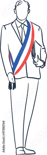 maire homme représentant de commune ou ville française