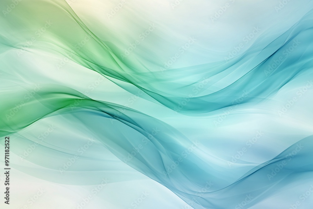 Fototapeta premium Abstract Green Blue Wave Background