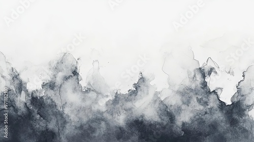 White watercolor background with subtle dark gray details, creating a smooth, flowing gradient perfect for adding a touch of elegance to any design