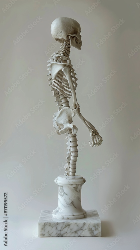 Human Skeleton Anatomy Model on Marble Base Human Skeleton Anatomy Model on Marble Base
