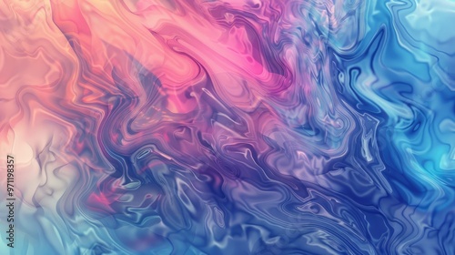 Abstract vivid colorful wave flowing express energetic texture. Seamless texture of vividness curve swirling convey sense of harmony and wonderful scene perfect for effect and graphic design. AIG51.