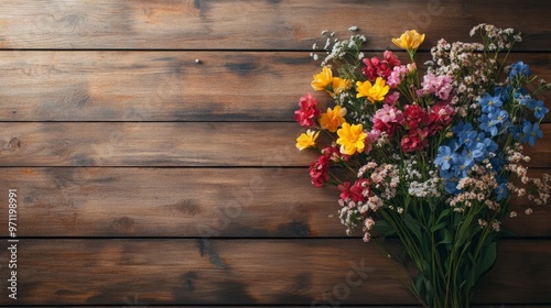 Woodsy backdrop for floral flourish