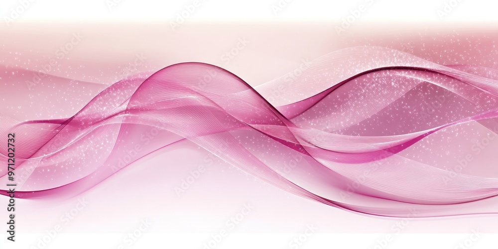 A soft, flowing abstract design in pink tones with a smooth gradient and sparkles.