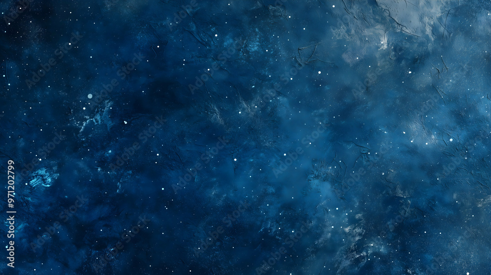 Obraz premium Deep Blue Abstract Starry Sky Wallpaper Background