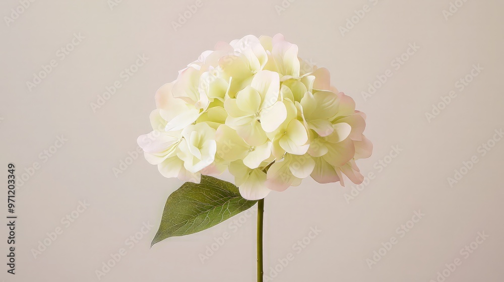 Fototapeta premium Delicate White Hydrangea Flower