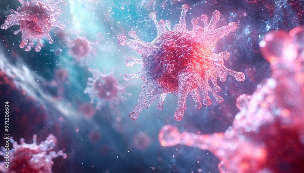 3D Medical Illustration Demonstrating Basophils Releasing Histamine in Allergic Reactions 3D Medical Illustration Demonstrating Basophils Releasing Histamine in Allergic Reactions