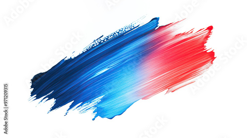 Wallpaper Mural one single blue and red gradient abstract smear smudge brush stroke isolated on white background Torontodigital.ca
