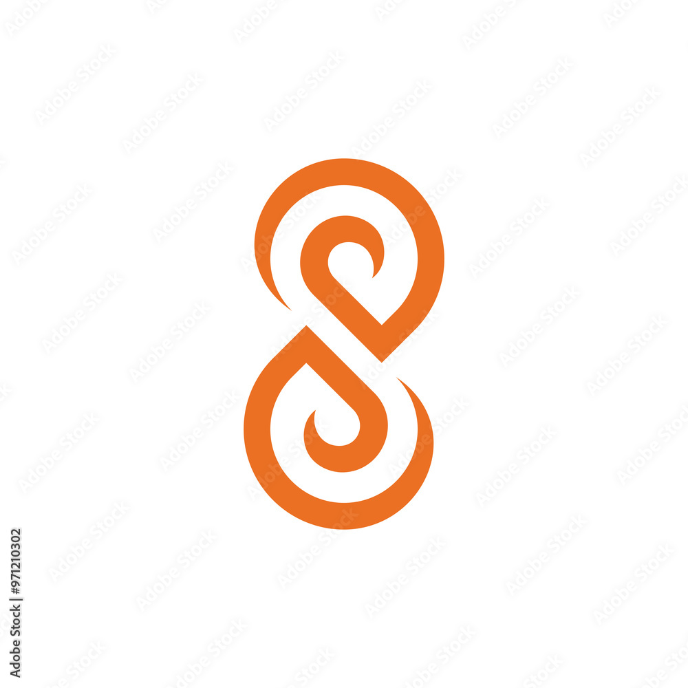 Letter S Number 8 Eight logo design vector template Letter S Number 8 Eight logo design vector template