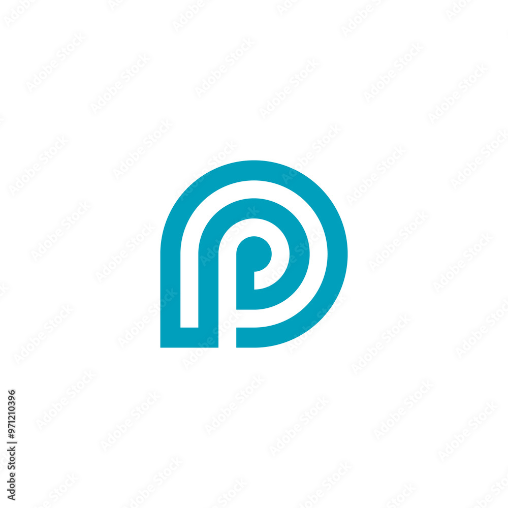 Mono line Round Letter P logo design vector template Mono line Round Letter P logo design vector template