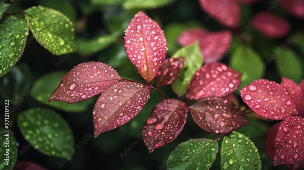 Selective focus on rose leaves. Selective focus on rose leaves.