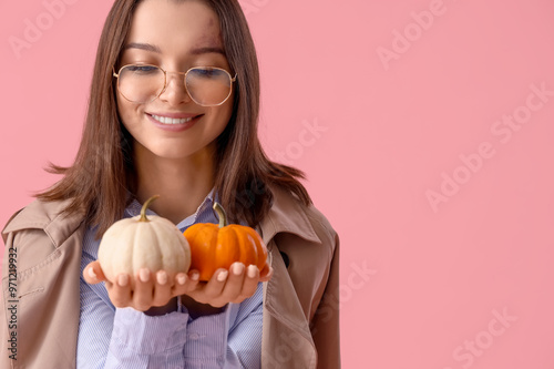 Beautiful young woman with ...