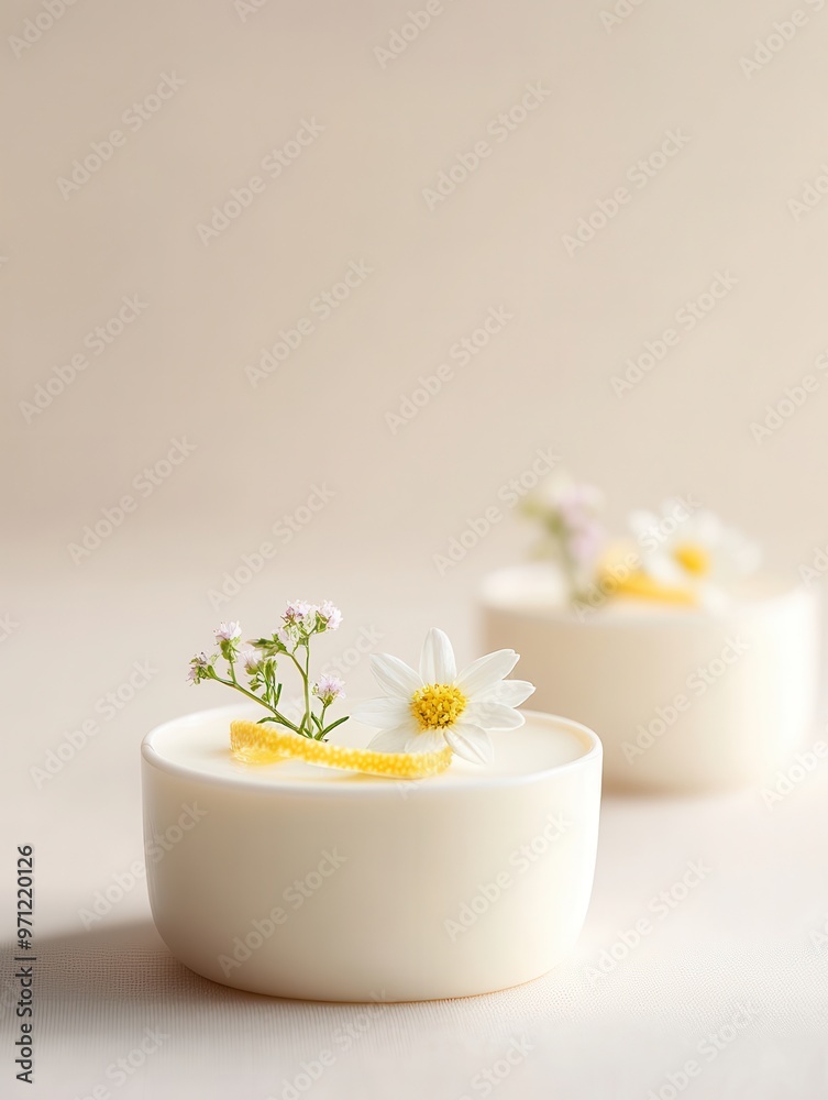 Elegant candles adorned with flowers and citrus, creating a calming ambiance. Elegant candles adorned with flowers and citrus, creating a calming ambiance.