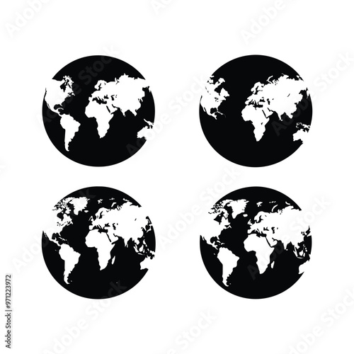 Clean world map vector illustration.
