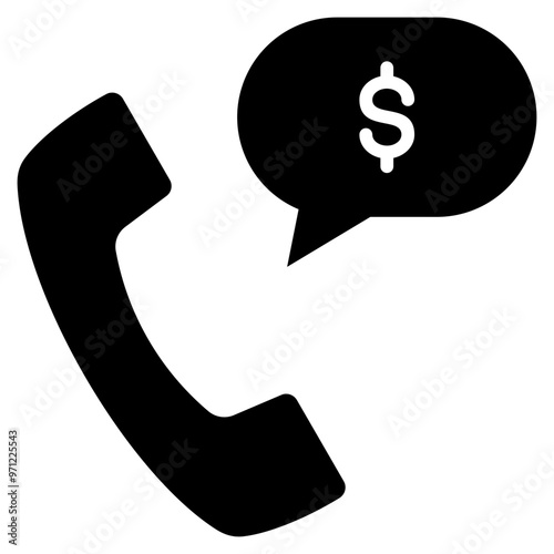 Telephone Glyph Icon