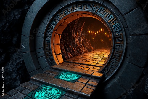 A dungeon inhabited by a mischievous trickster spirit, constantly leading adventurers astray with illusions and false clues