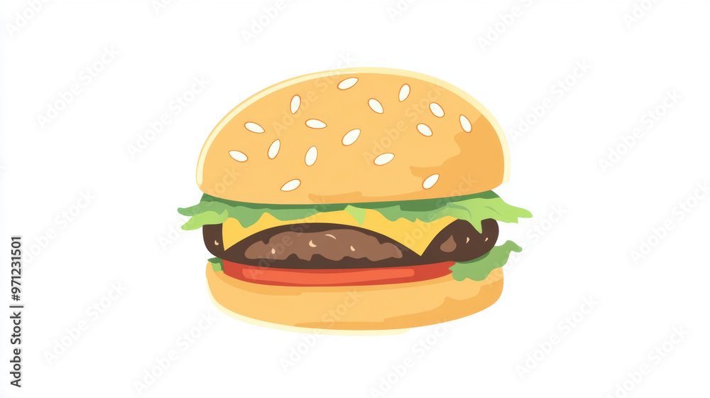Cheeseburger Illustration. Cheeseburger Illustration.