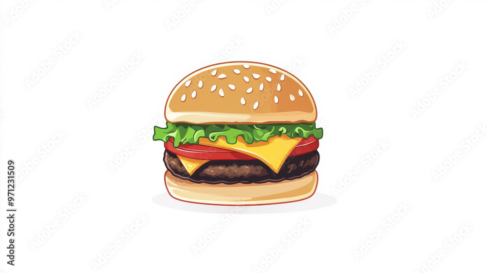 Cheeseburger Illustration. Cheeseburger Illustration.