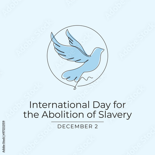 International Day for the Abolition of Slavery vector design template good for celebration usage. International Day for the Abolition of Slavery design. continuous line drawing. eps 10.