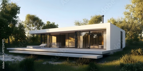 Modern Minimalist House Design With Large Windows