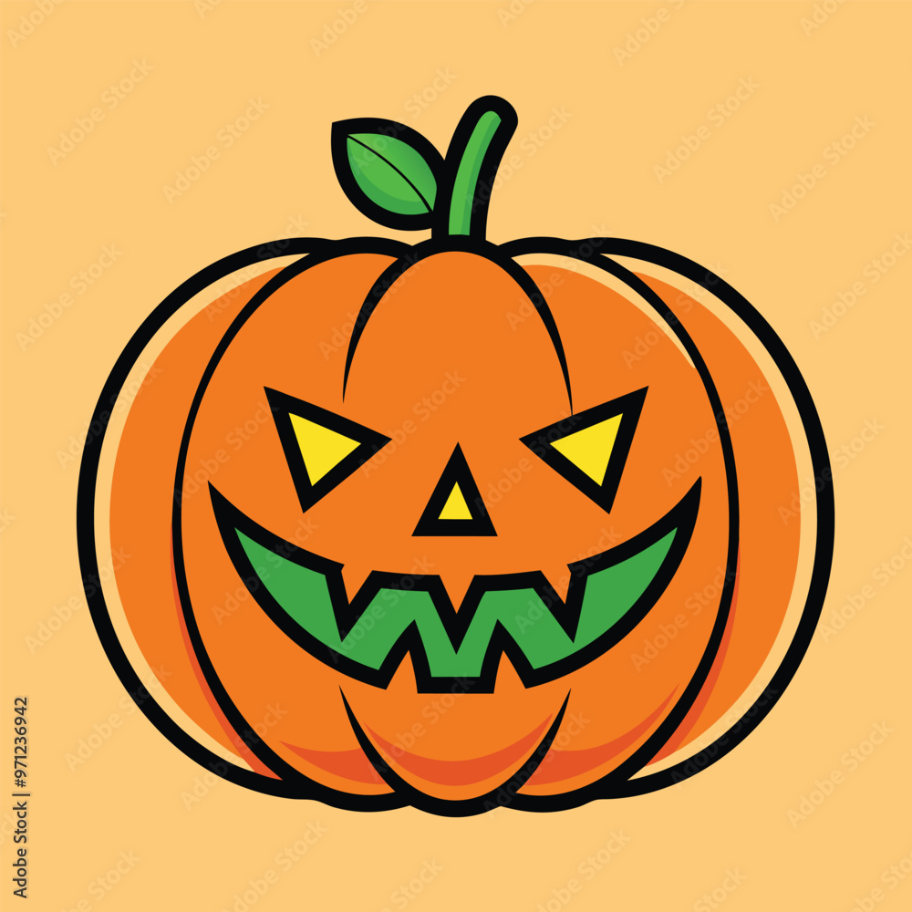 Cute pumpkin Halloween illustration, a spooky pumpkin vector for Halloween. Cute pumpkin Halloween illustration, a spooky pumpkin vector for Halloween.