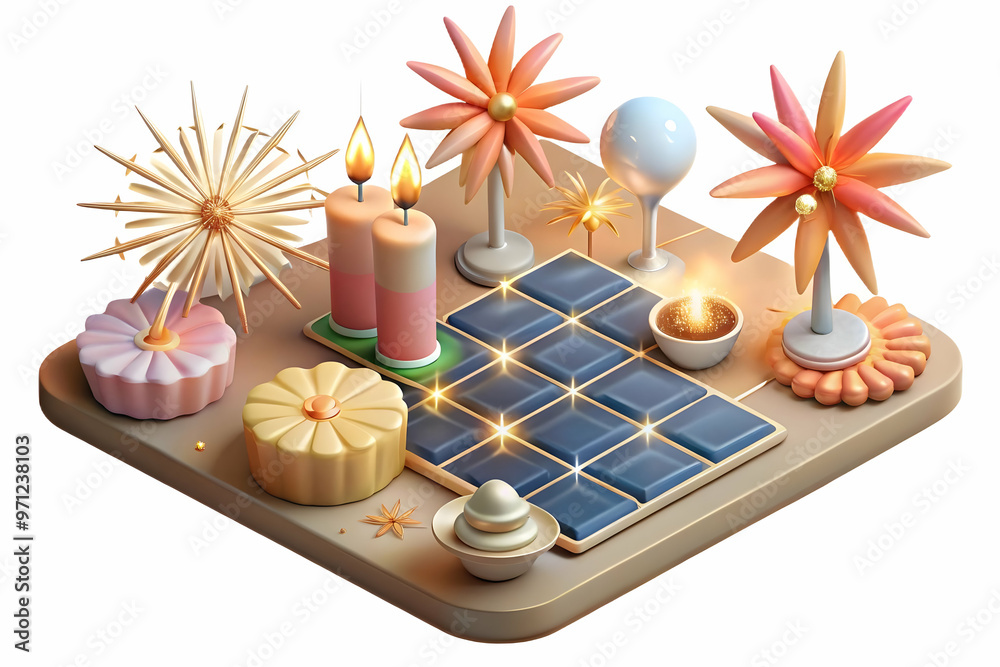 Eco-Friendly Flat Sparklers & Sustainable Watercolor Tile Design with ...