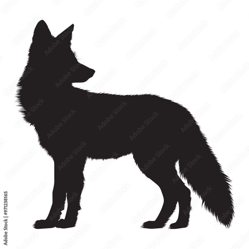 Fox silhouette Clipart - Fox vector illustration in black and white
Fox silhouette Clipart - Fox vector illustration in black and white