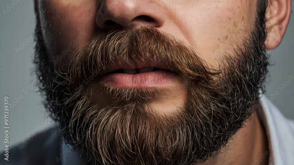 Obraz premium Discover how to achieve a polished and defined beard trim with these easy-to-follow techniques