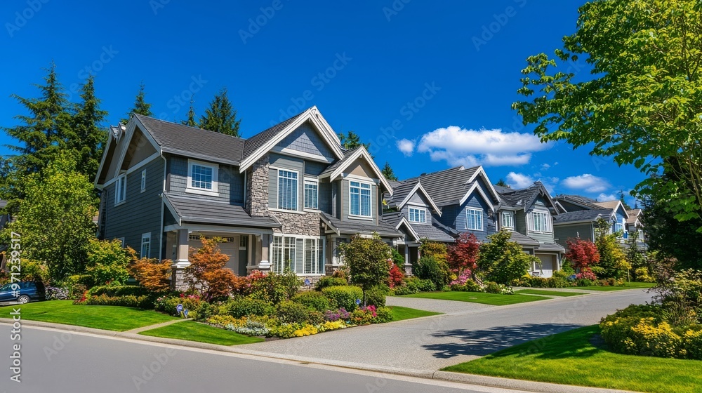 Perfect neighborhood with elegant houses. Perfect neighborhood with elegant houses.