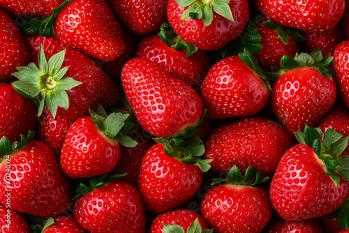 Close-Up of Fresh Red Strawberries - Healthy Fruit