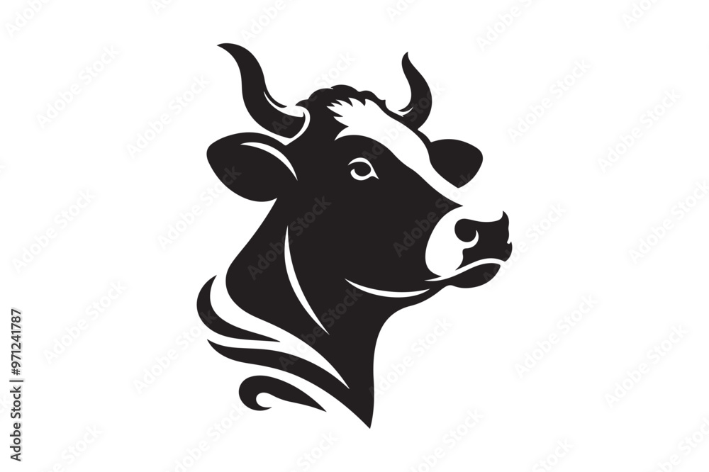 Cow head clipart silhouette Cow head clipart silhouette