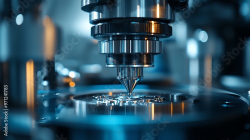 High-tech machine testing the tensile strength of a material, stress testing, product endurance validation