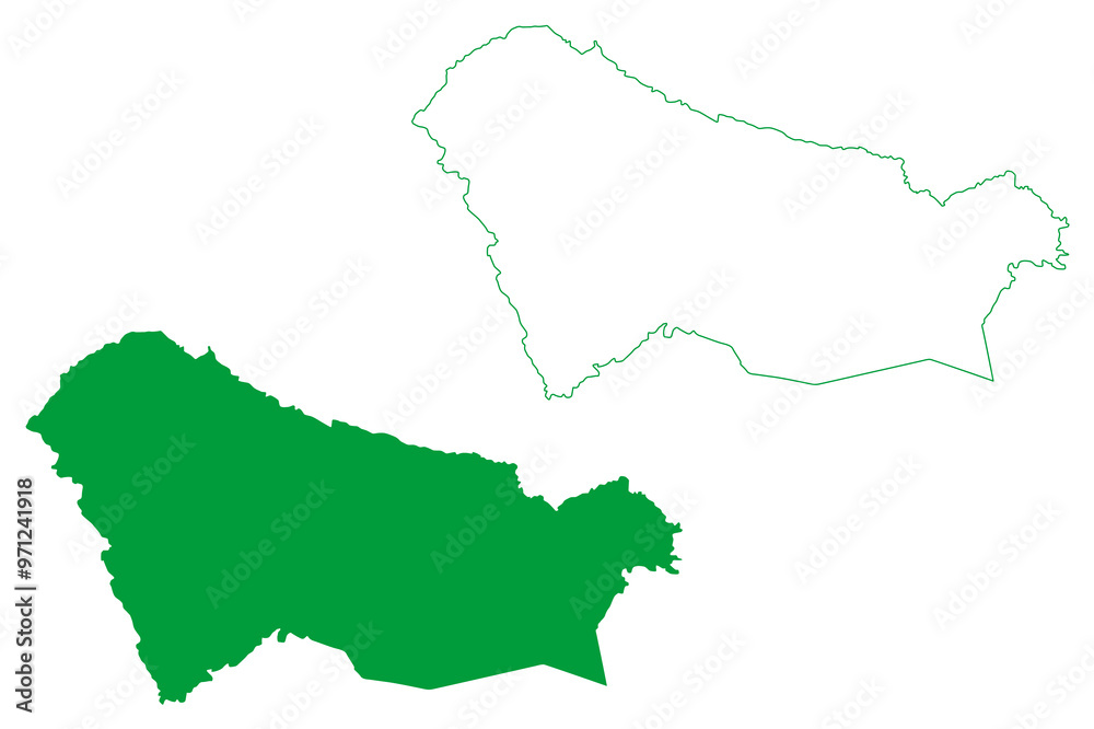 Fototapeta premium Wenceslau Guimaraes municipality (Bahia state, Municipalities of Brazil, Federative Republic of Brazil) map vector illustration, scribble sketch Wenceslau Guimaraes map